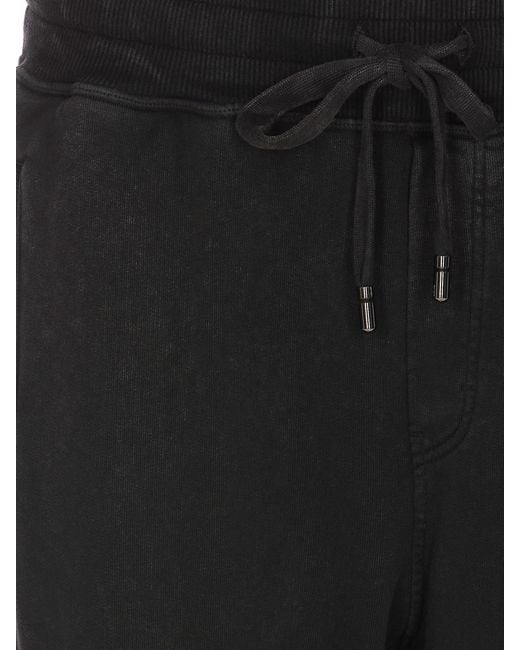 Dolce & Gabbana Black Dg Track Pants With Logo for men