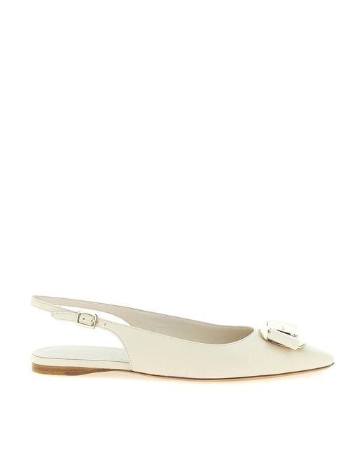 Ferragamo Natural Zelmy Slingback