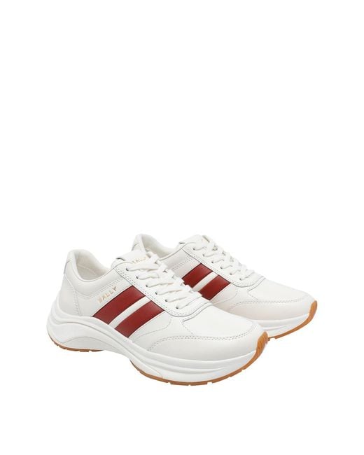 Bally White Logo-Print Panelled Sneakers for men