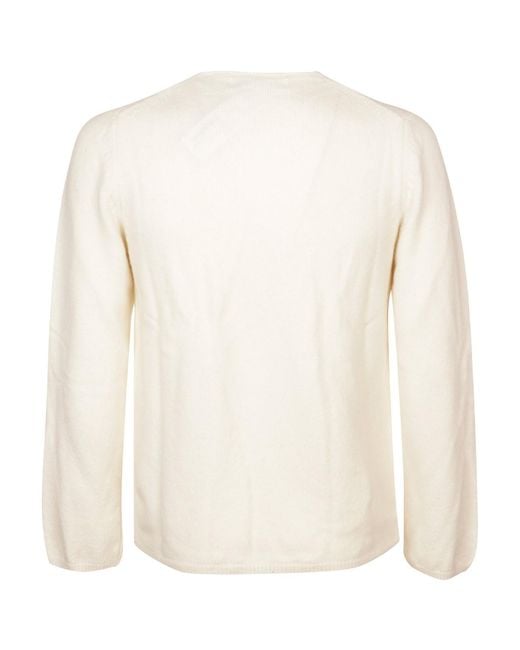 Comme des Garçons White Pixel Intarsia Sweater for men
