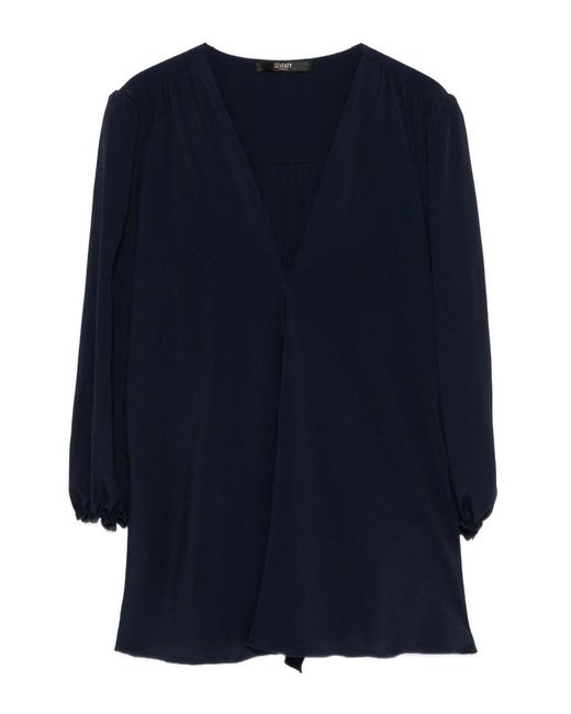 Seventy Blue V-Neck Blouse