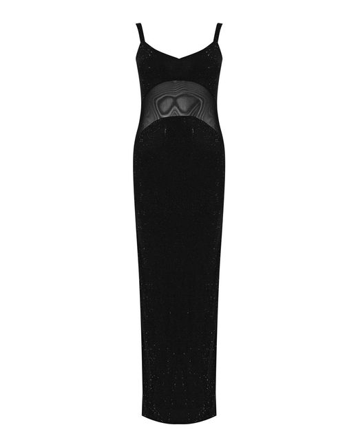 Twentyfourhaitch Black Long Anse Dress