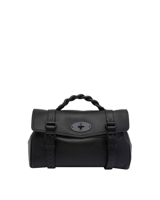 Mulberry Black Alexa Heavy Grain Shoulder Bag