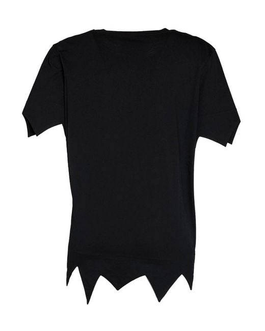 Moschino Black Carved Stones Logo T-Shirt