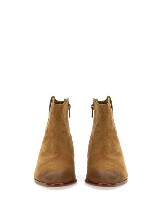 Ash Brown Fame Ankle Boots