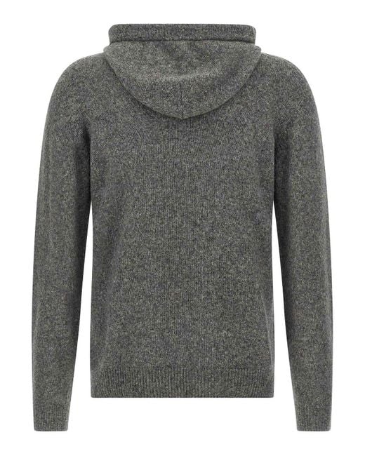 Roberto Collina Gray Hooded Sweater for men