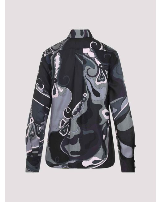 Emilio Pucci Gray Silk Shirt
