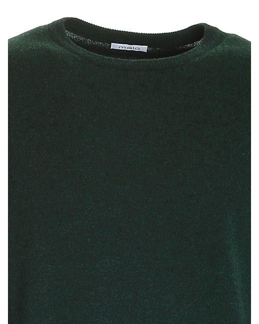 Malo Green Cashmere Sweater for men
