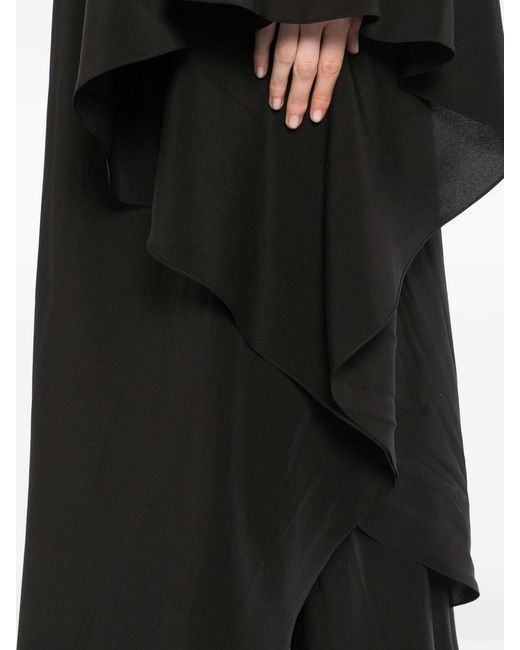 Tom Ford Black Asymmetric V-Neck Dress