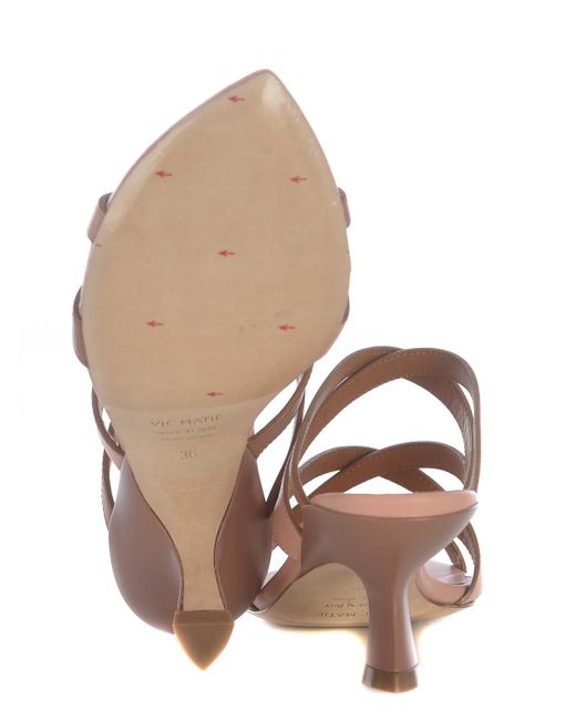 Vic Matié Pink Calfskin Sandals