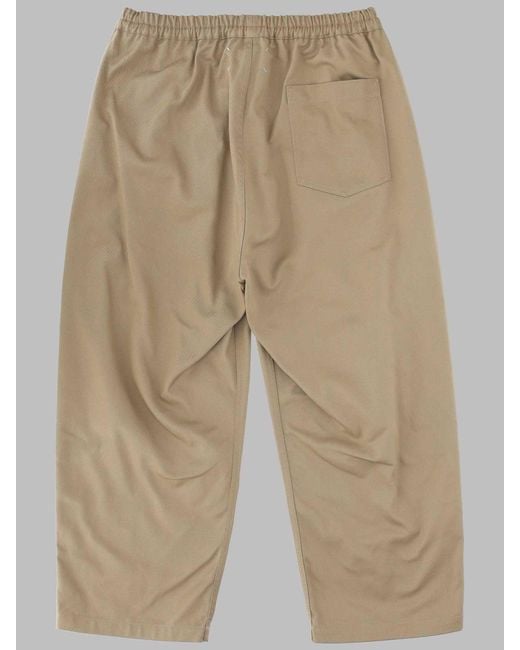 Maison Margiela Natural Low Crotch Cotton Trousers for men