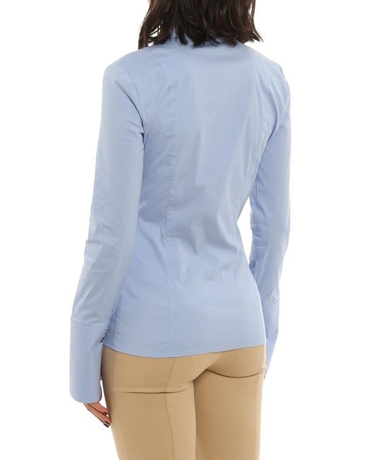 Patrizia Pepe Blue Poplin Shirt