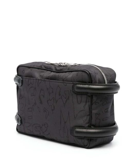 McQueen Black Cross Body Bags for men