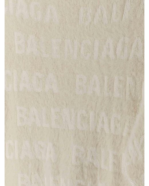 Balenciaga White Furry Cardigan