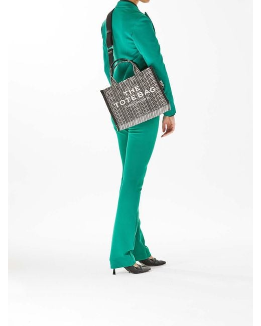 Marc Jacobs Black The Medium Tote Monogram Jacquard