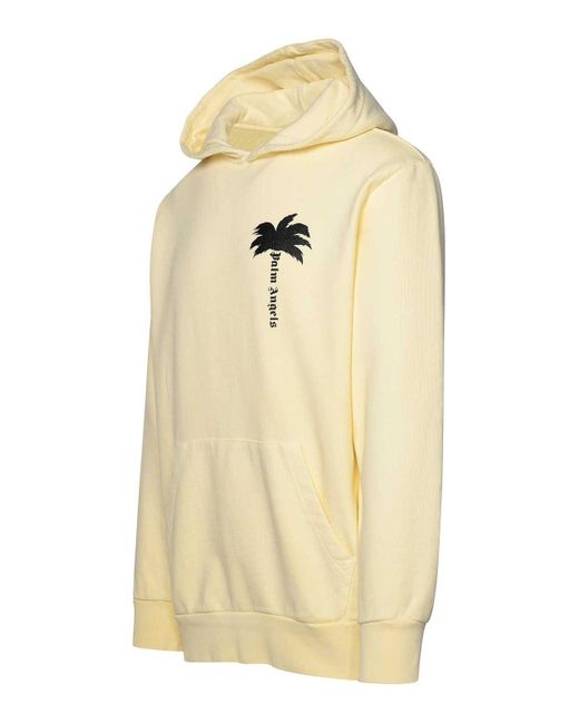 Palm Angels Natural Ivory Cotton Sweatshirt for men