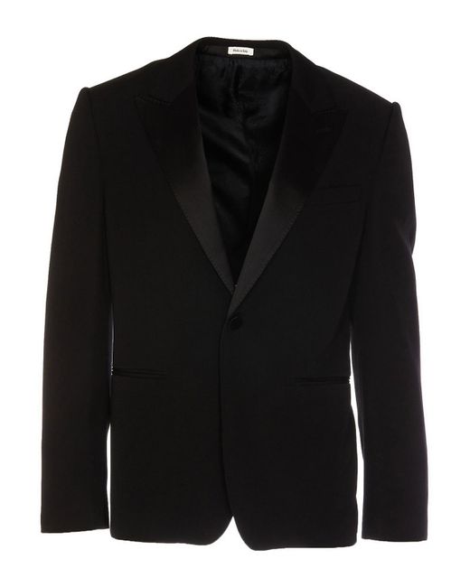 McQueen Black Alexander McQueen Tailored Wool Blazer for men