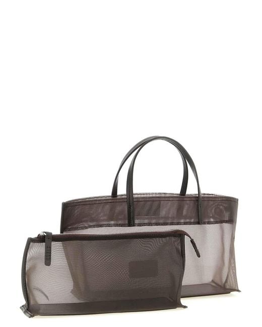 Staud Brown Christos Mini Shopping Bag