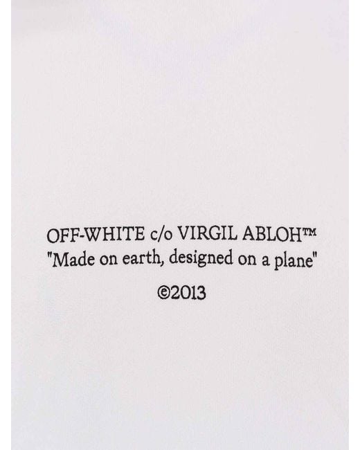 Off-White c/o Virgil Abloh White Cotton Sweatshirt With Front Logo Print for men