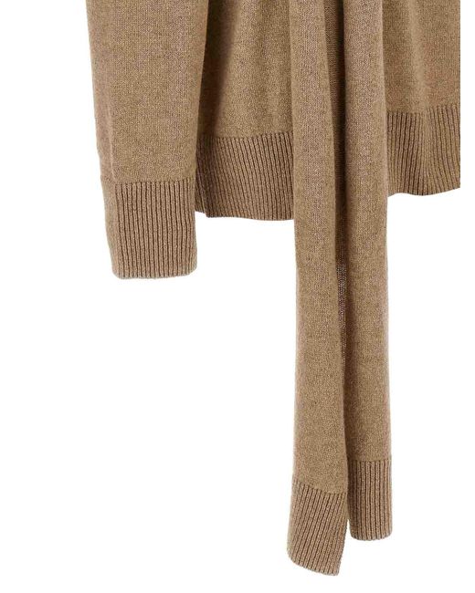 Stella McCartney Natural Scarf Detail Sweater