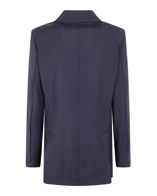 Laura Urbinati Blue Double Breasted Jacketq