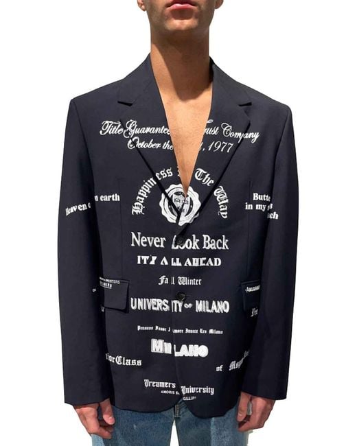 MSGM Black Guarantee Jacket for men