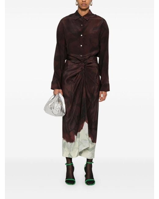 Dries Van Noten Brown Sidras Skirt