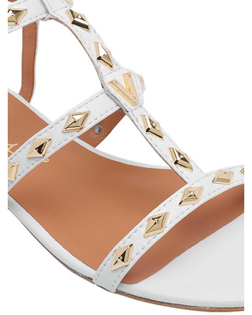 Via Roma 15 White Sandals