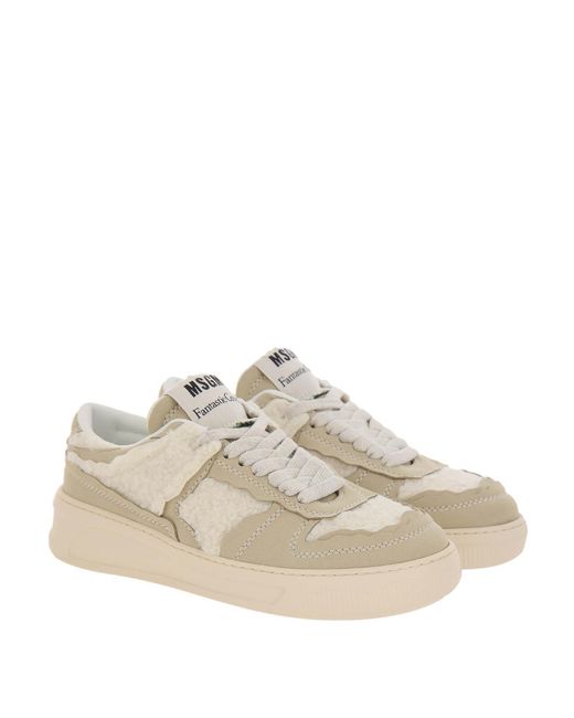 MSGM White Fantastic Sneakers