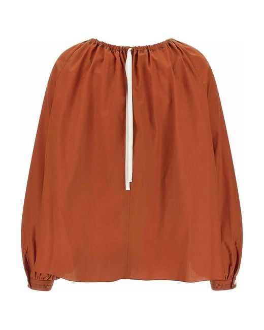 Marni Brown Boat Neck Blouse