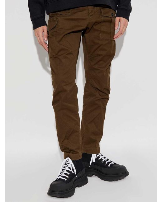 DSquared² Brown Sexy Cargo Pants for men