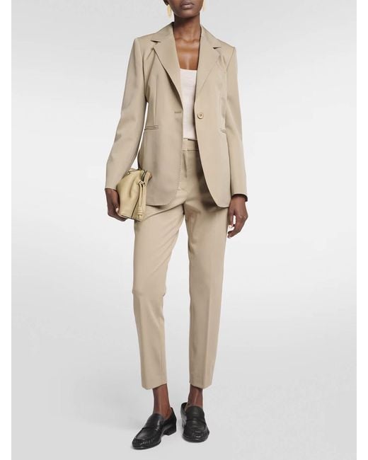 Max Mara Natural Pegno Viscose Jersey Trousers