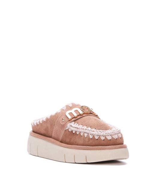 Mou Pink Logoed Clogs