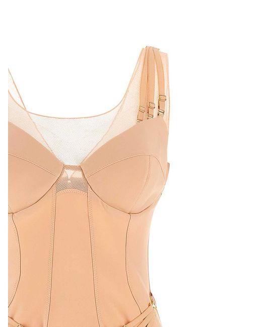 Elisabetta Franchi White Corset Dress