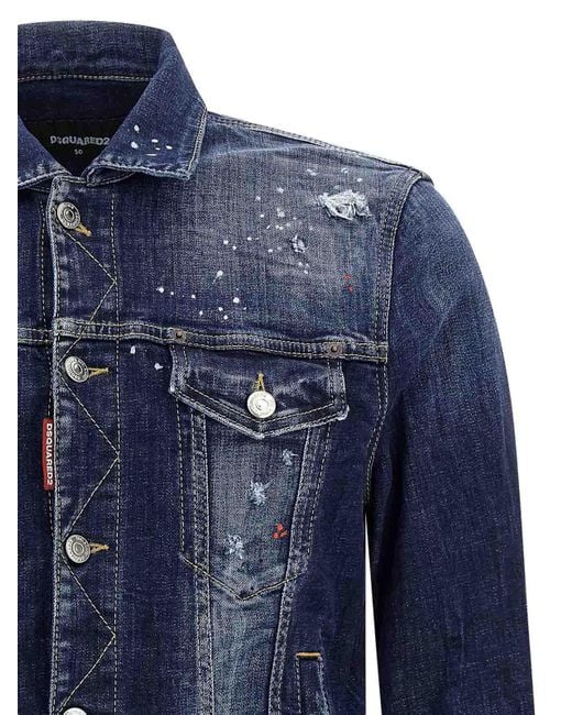 DSquared² Blue Dan Jean Jacket for men