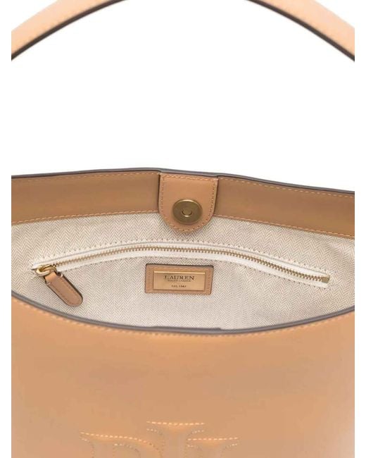 Ralph Lauren White Witley Medium Br Bucket Bag Medium