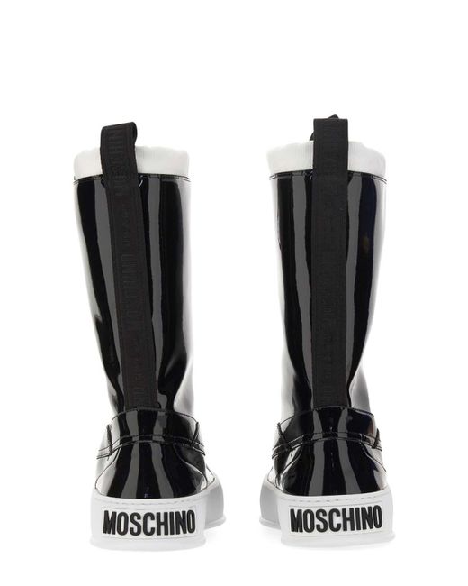 Moschino Black Logo Boots