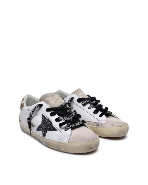 Golden Goose Deluxe Brand White "Super-Star" Sneakers