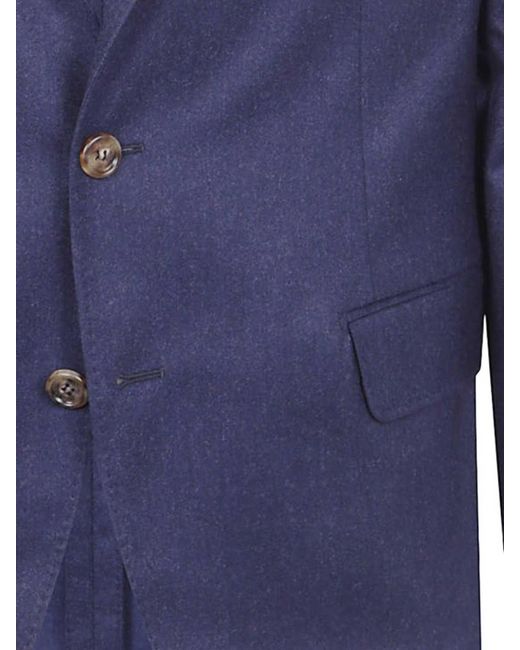 Brunello Cucinelli Blue Wool Complete With Two Buttons Closure for men