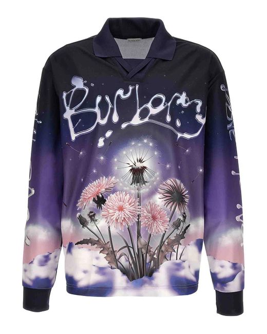 Burberry Blue Dandelions Sweater Tops for men