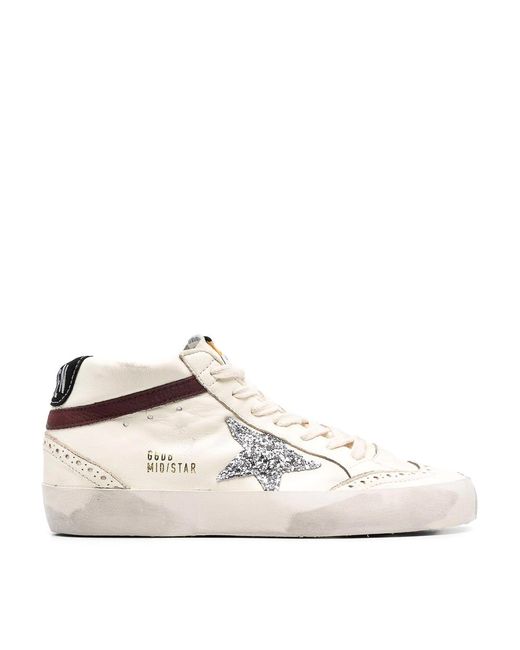 Golden Goose Deluxe Brand Natural Mid Star Leather Sneakers