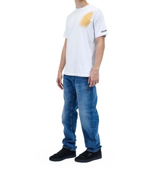 Moschino White Too Much Iron T-Shirt for men