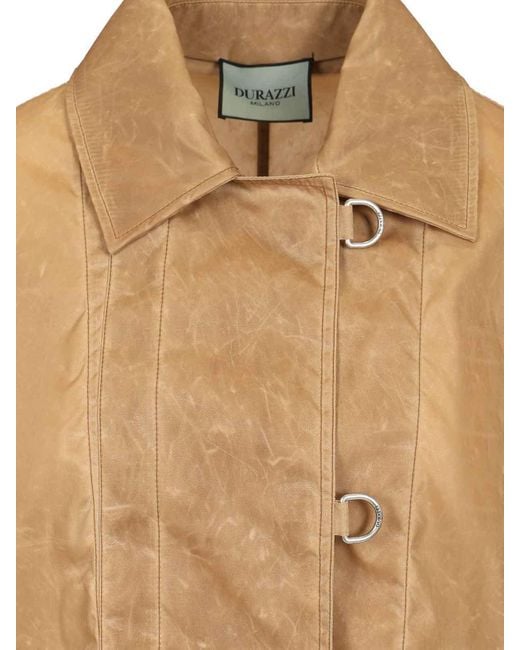 DURAZZI MILANO Natural Leather Effect Raincoat