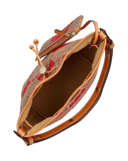 Tory Burch Pink T Monogram Bucket Bag