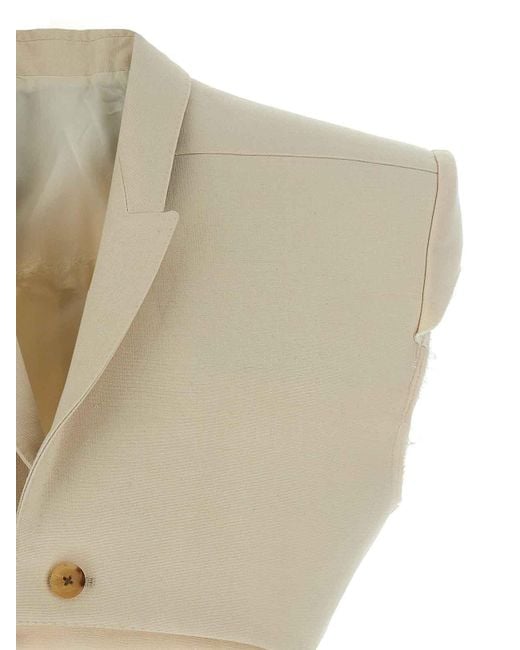 Rick Owens Natural Micro Tatlin Vest