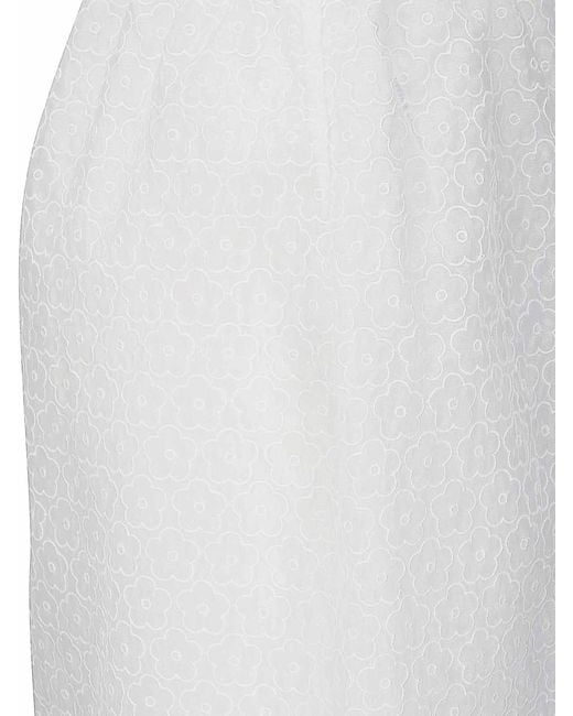 CECILIE BAHNSEN White Long Transparent Overlapping Skirt