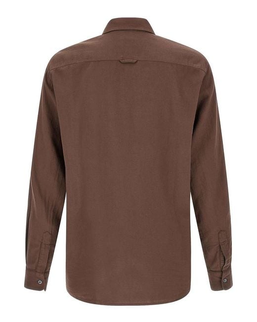 Cellar Door Brown Paul Shirt for men