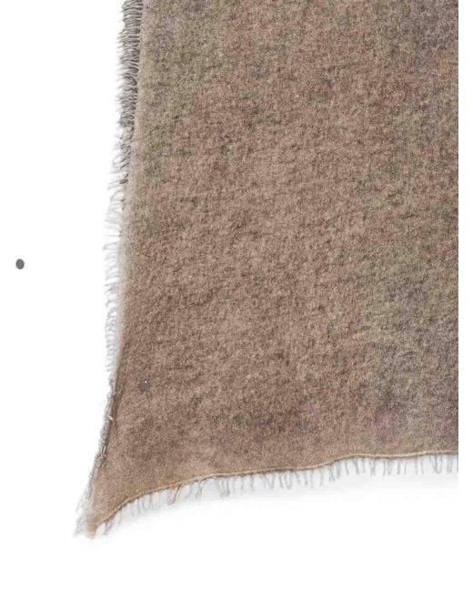 Avant Toi Brown Hand Painted Cashmere Scarf 185X90 for men