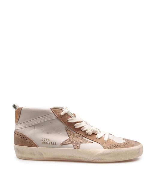 Golden Goose Deluxe Brand Brown Mid Star Sneakers