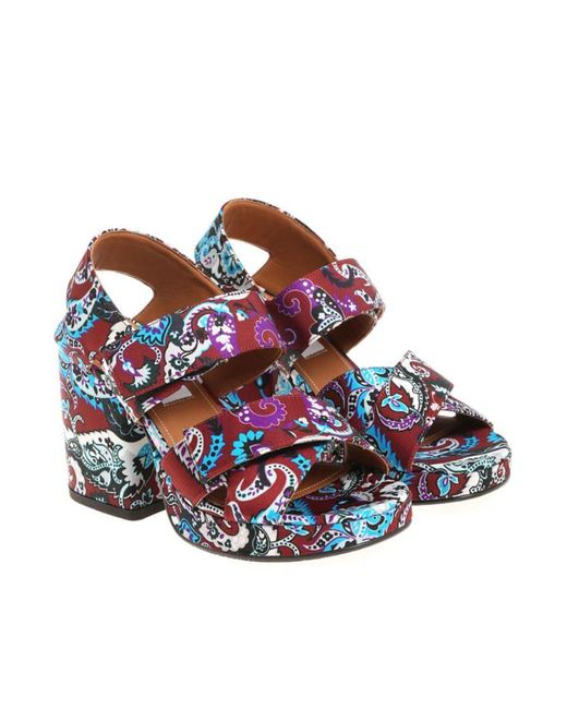 KENZO Red Aori Paisley Sandals